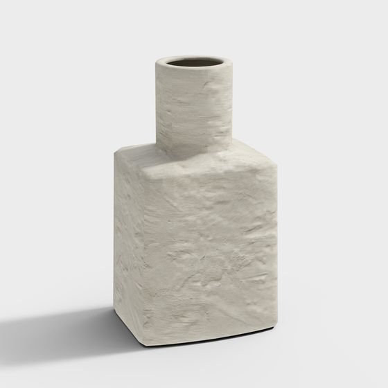 Stylish Cubic Vase 3D model for Creative Spaces