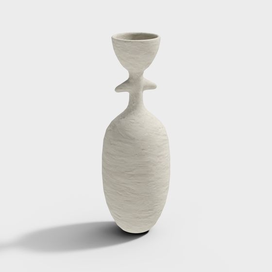 Elegant Low-Poly Ceramic Vase 3D model