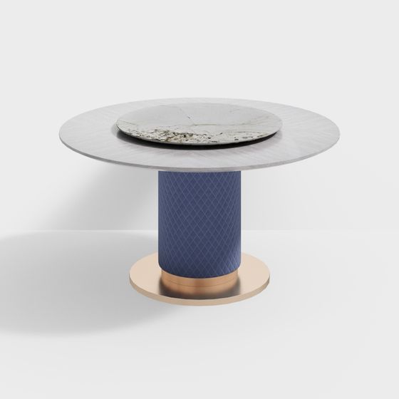 Elegant Low Poly Round Table 3D model for Creative Spaces