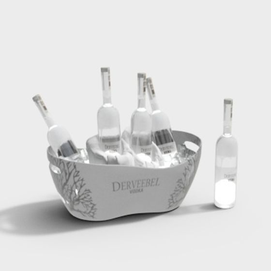 Derveerel Vodka 3D model - Luxury Design