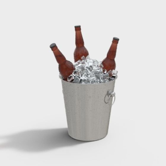 Modern Ice Bucket for Drinks 3D Model