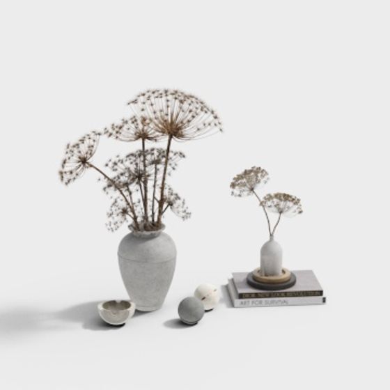 Dried Flower Art Decor 3D model