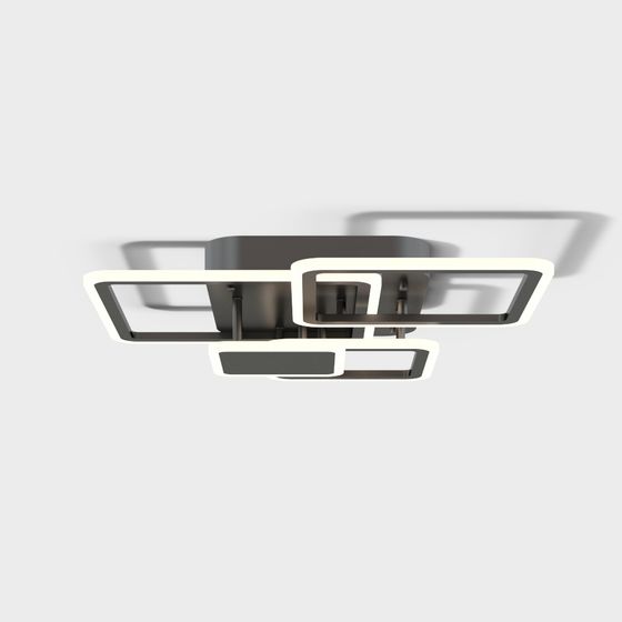 Modern Low Poly Pendant Light 3D model