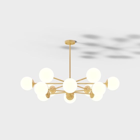 Elegant Sputnik Chandelier 3D model