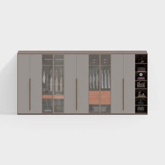 Urban Closet 3D model - Modern Minimalist Wardrobe