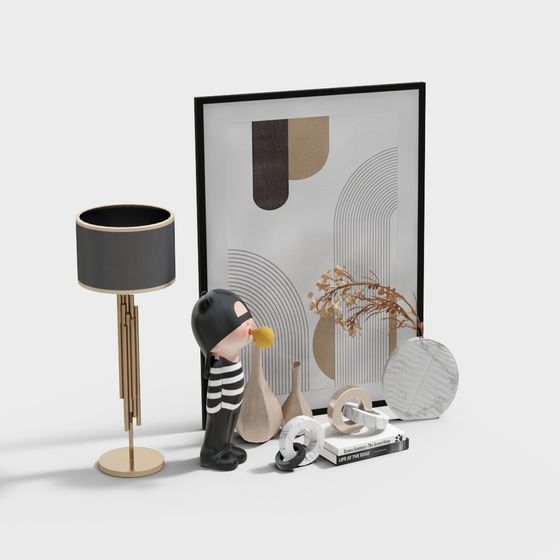 Combination Table Lamp 3D Model