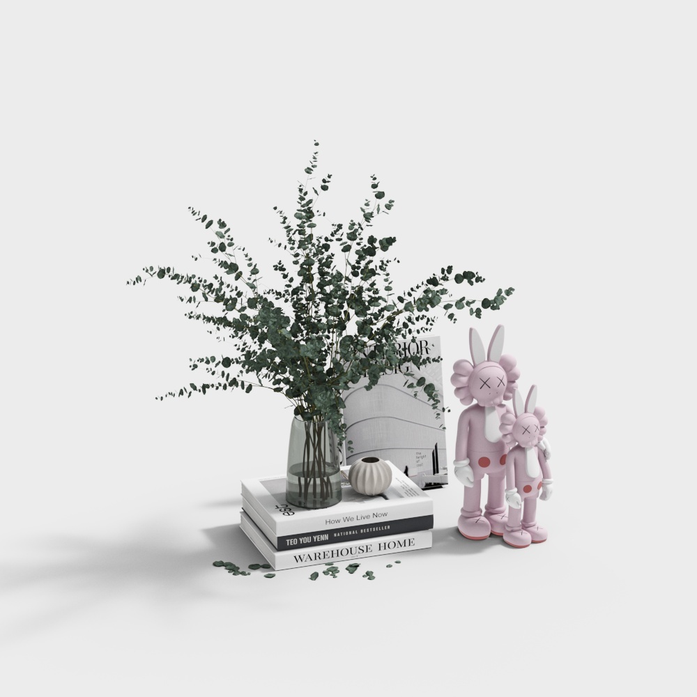 Modern jewelry combination - pink doll