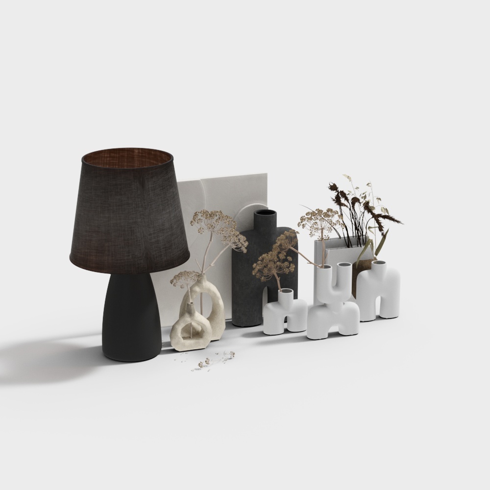 Modern Ornament Ornament Combination-Desk Lamp Flower Combination