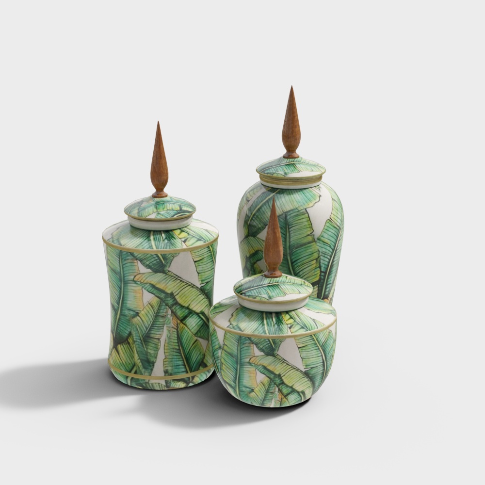 Modern jewelry ornaments combination - three vase combination