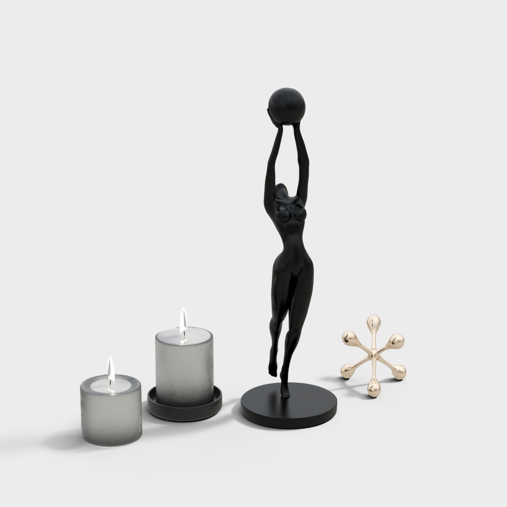 Fly of Dreams 3D Model – Black and Gold Surreal Design