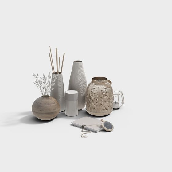 Elegant Low Polygon Decor 3D model Collection