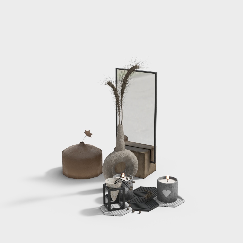 Silent wind jewelry ornaments set piece combination - wheat spike