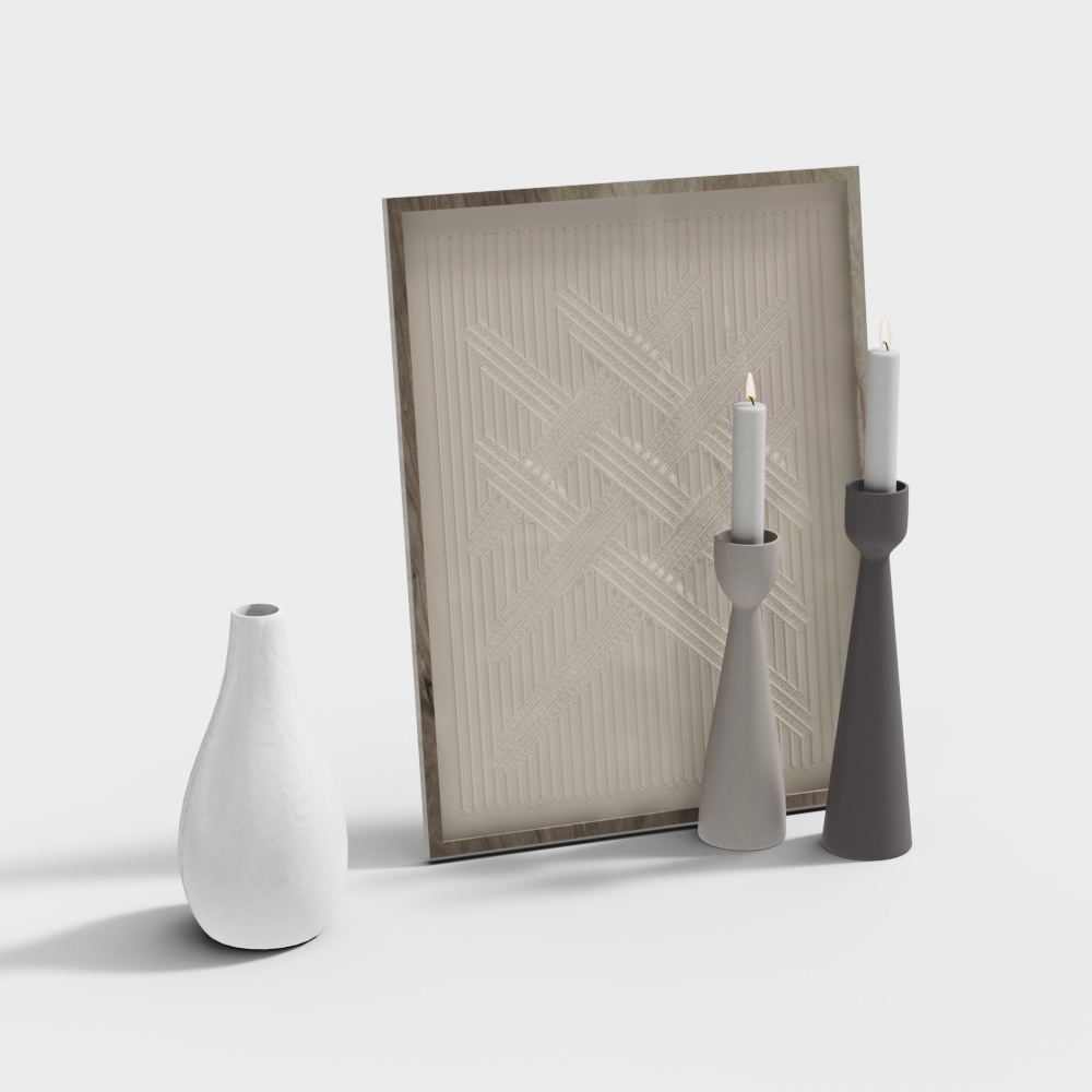 Urban Elegance 3D Model – Low-Poly Stone & Wood