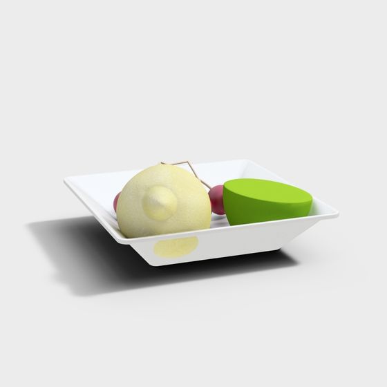 Refreshing Fruit Platter 3D model