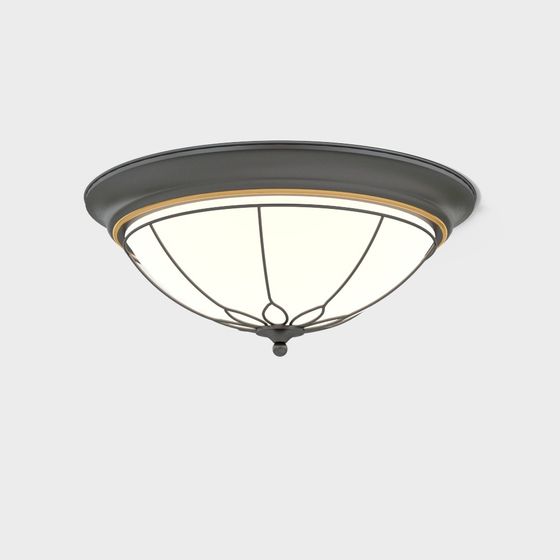 Elegant Low-Poly Ceiling Light 3D model