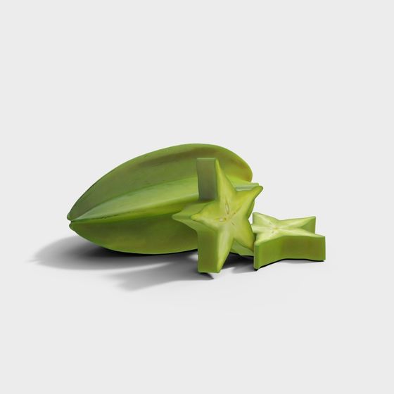 Vibrant Starfruit 3D Model for Design Enthusiasts