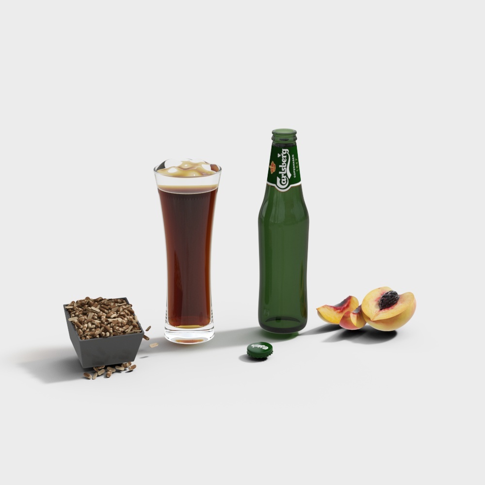 Bottiglia e Bicchiere ad Alta Precisione - Birra