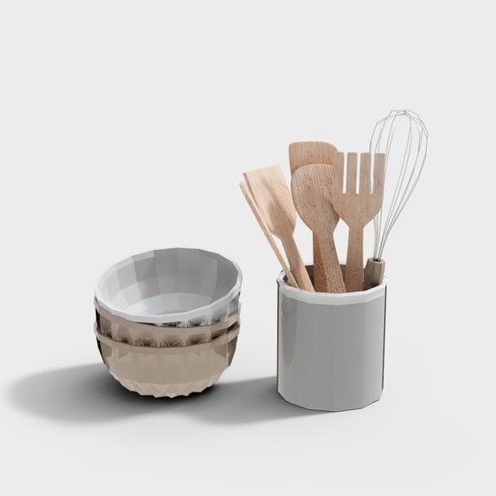 Modern Low-Polygon Kitchen Tool 3D model