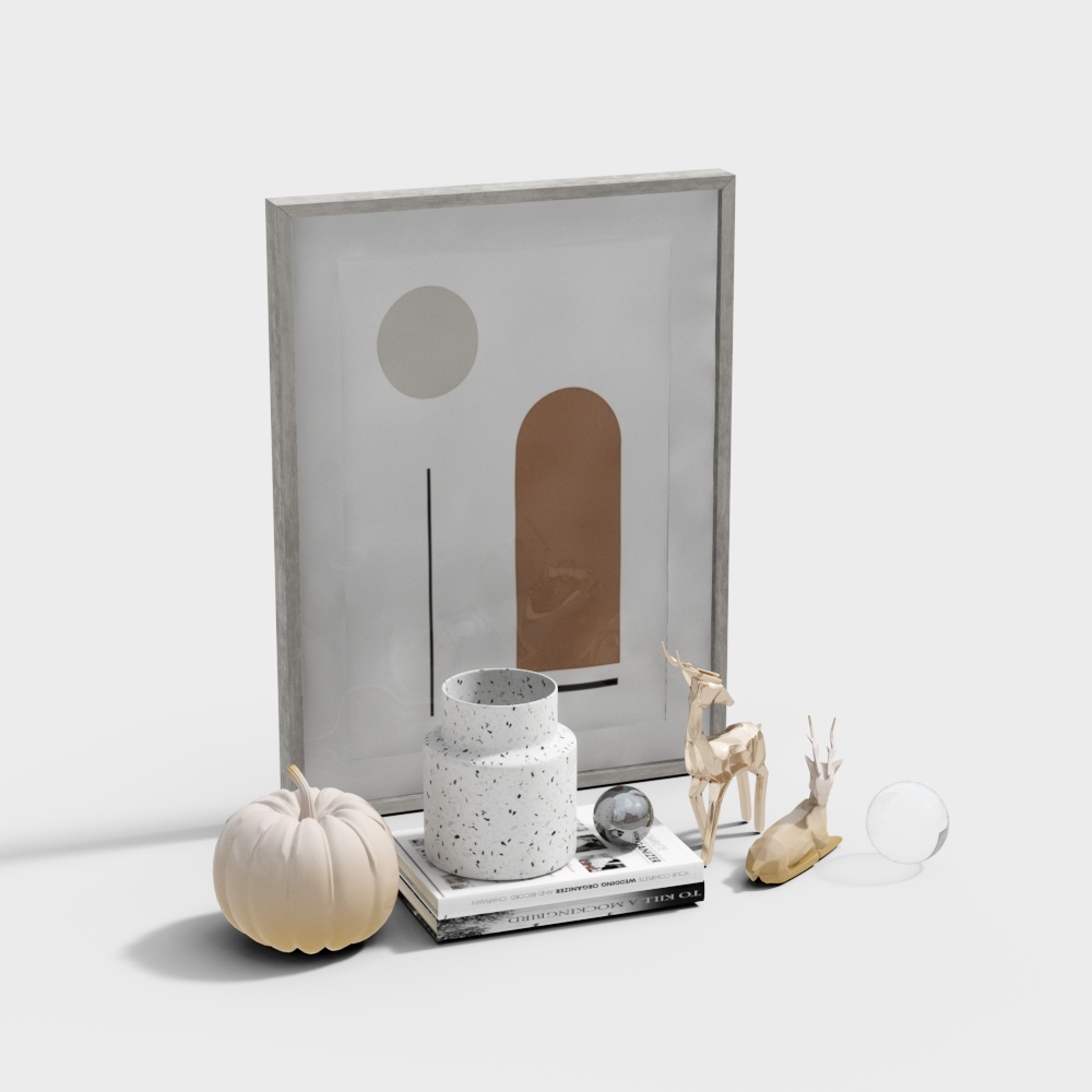 Urban Zen 3D Model – Minimalist Low-Poly Design