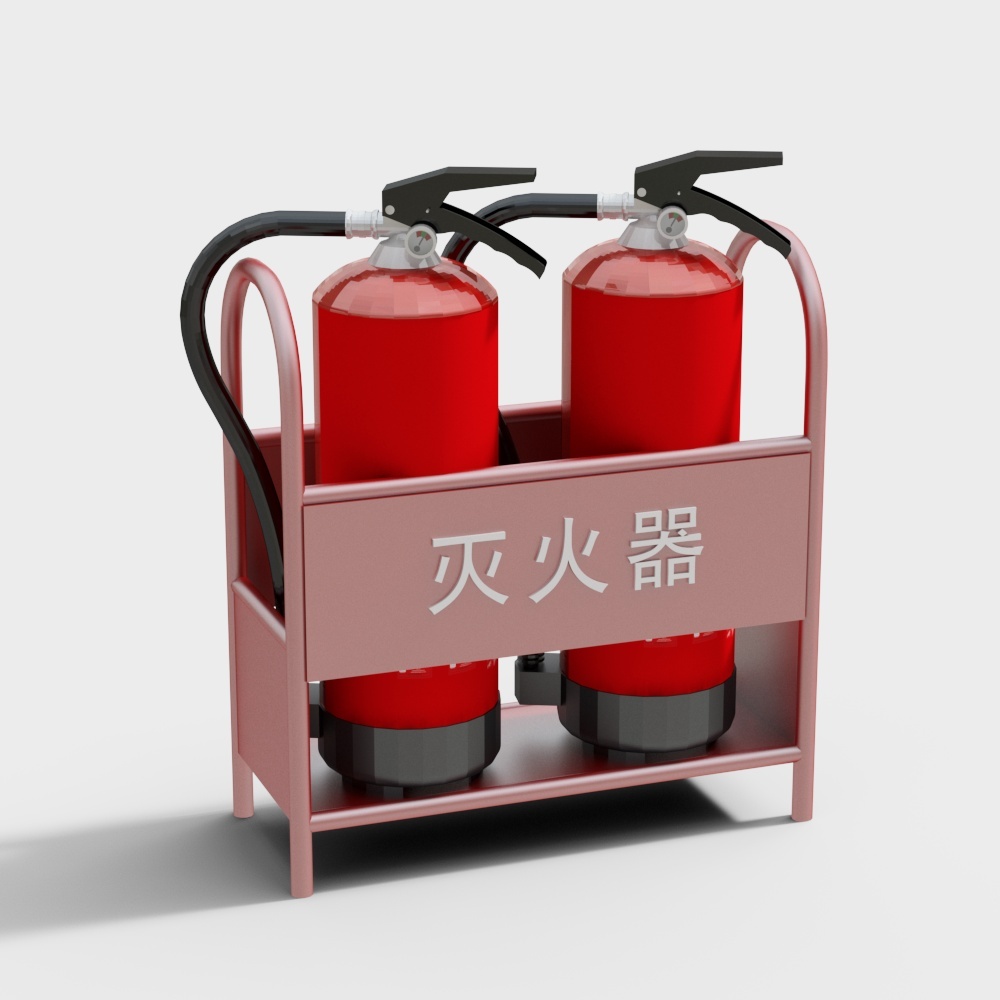 Fire Extinguisher 3D Model - High Detail and Low Poly Design