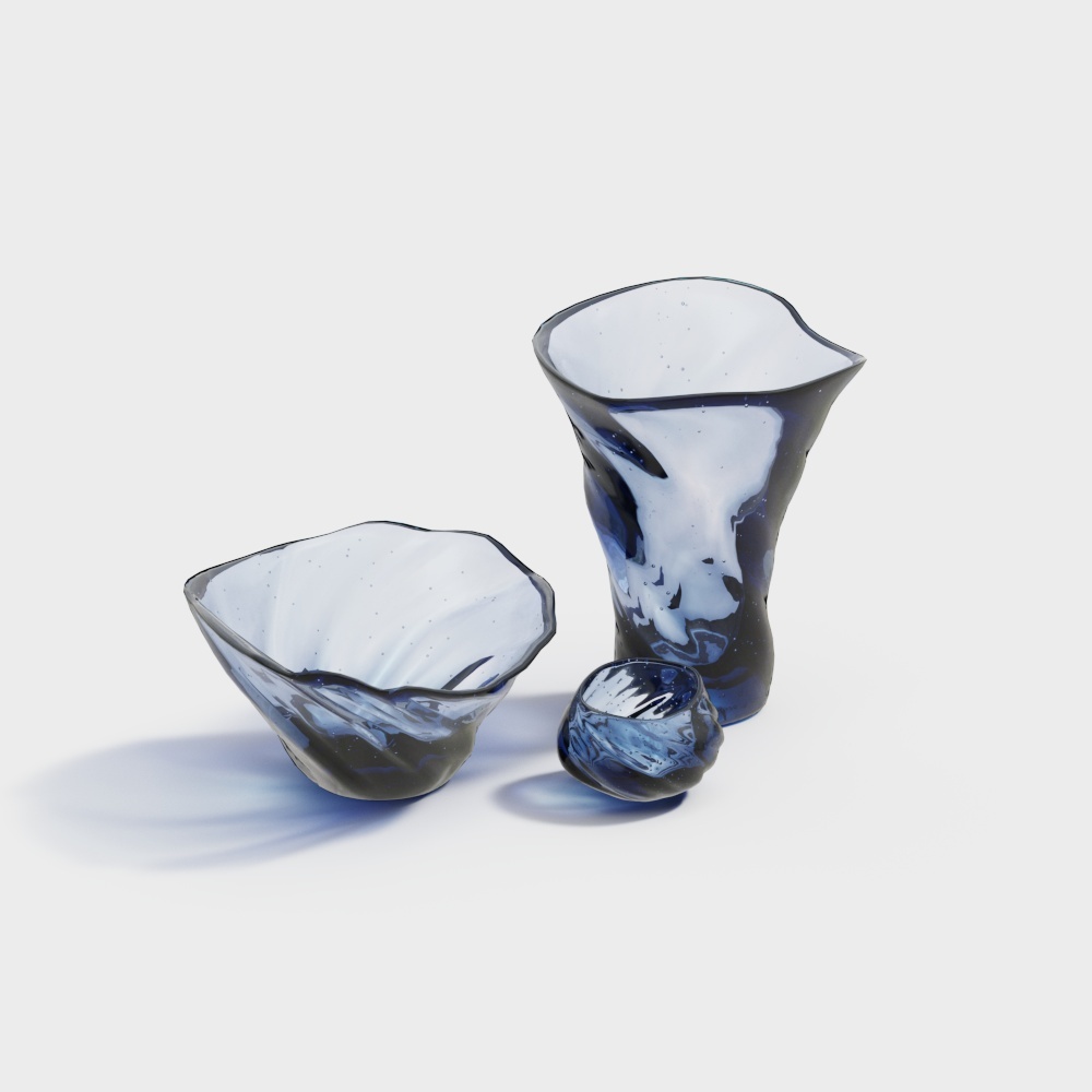 Modern jewelry ornaments combination - transparent glass