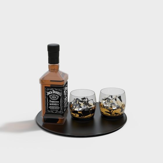 Whiskey Luxe Set 3D model
