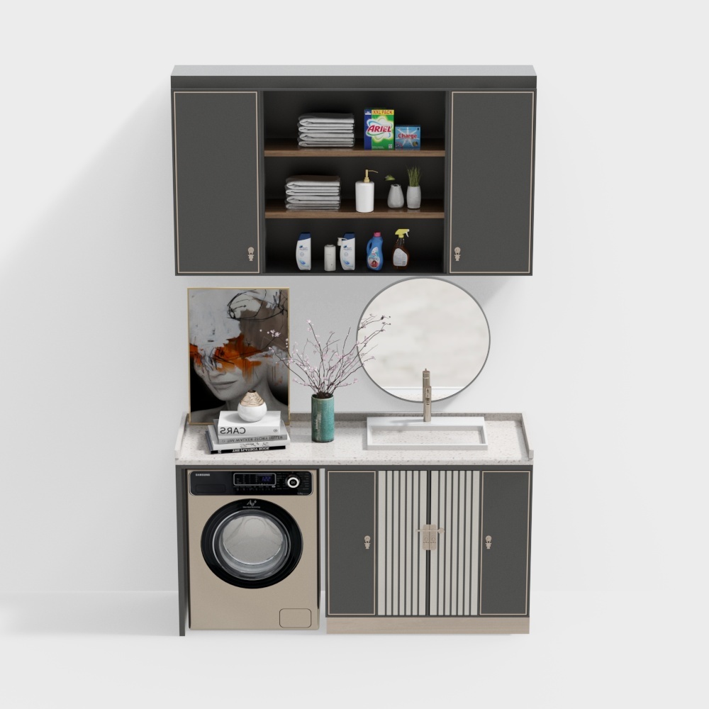 New Chinese style bathroom cabinet combination