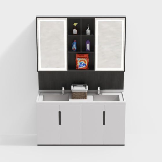 Stylish Laundry Station 3D model for Modern Spaces