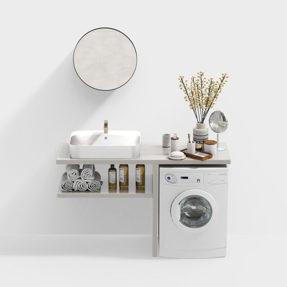 Minimalist Bathroom 3D Model for Modern Homes