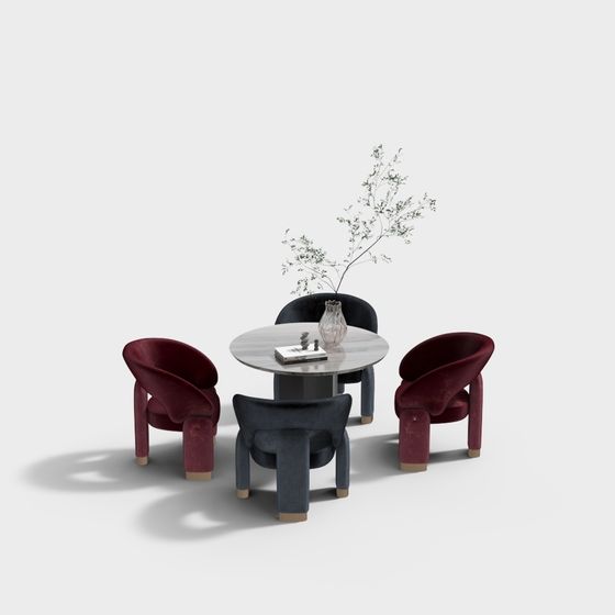 Mesas y Sillas de Ocio en la Oficina de Ventas Moderna