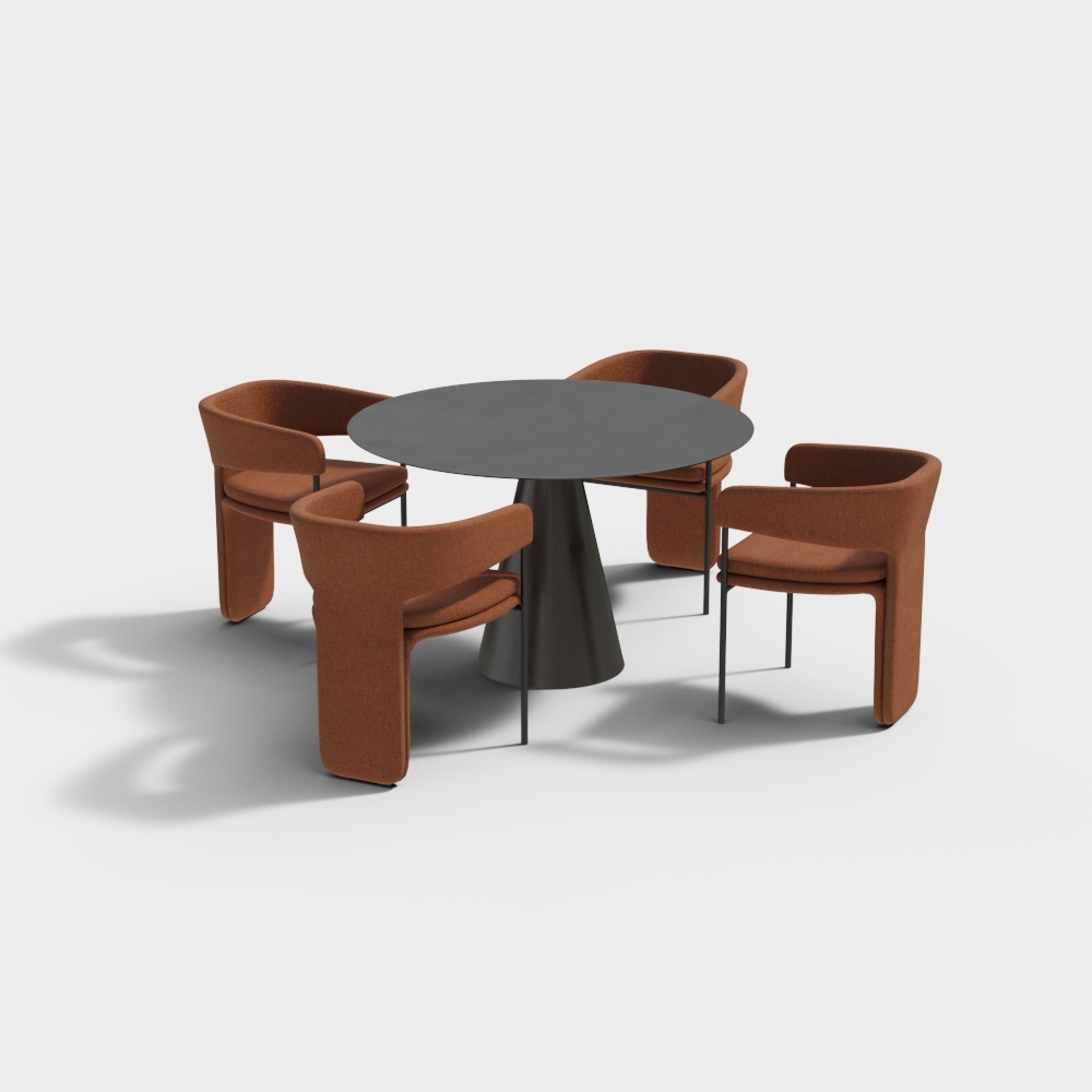 Combinación moderna de mesas y sillas informales