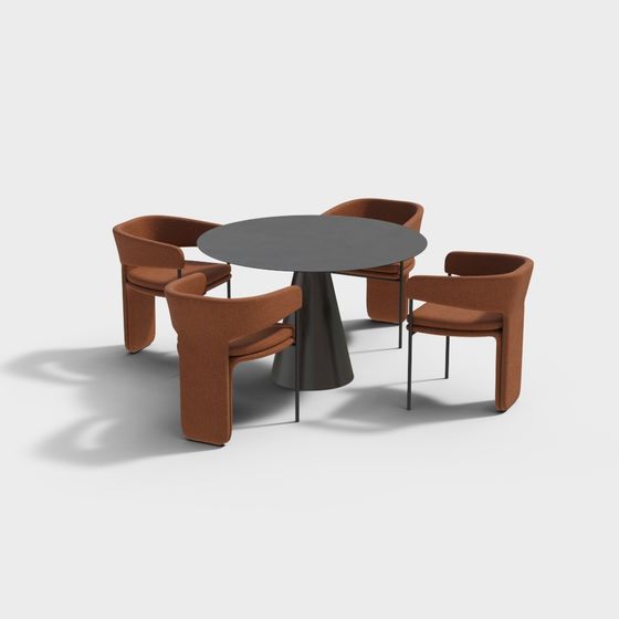 Combinación moderna de mesas y sillas informales