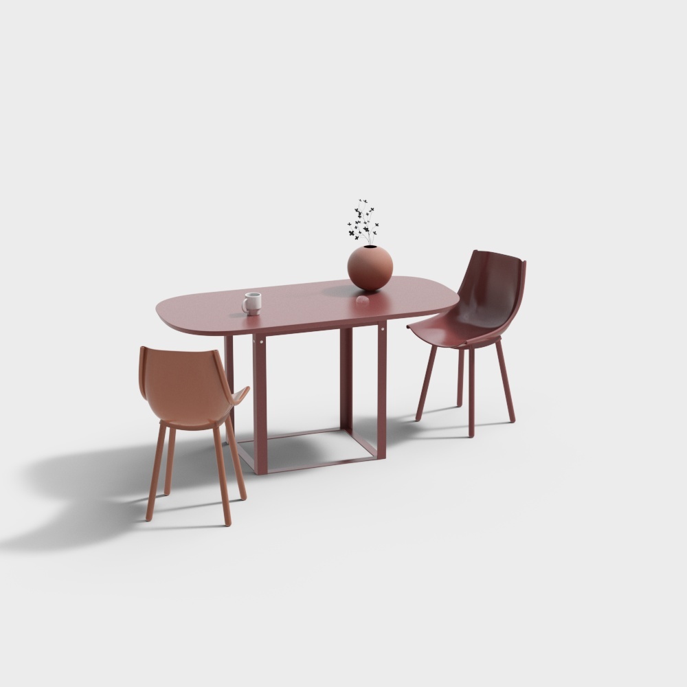 Modern minimalist tables and chairs