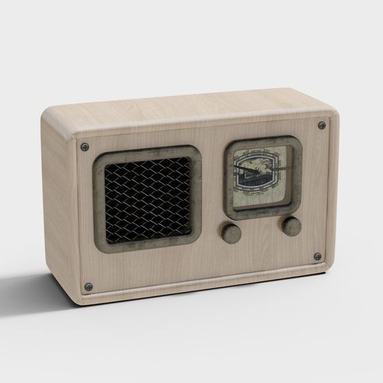 Nostalgic Radio Low-Poly 3D model