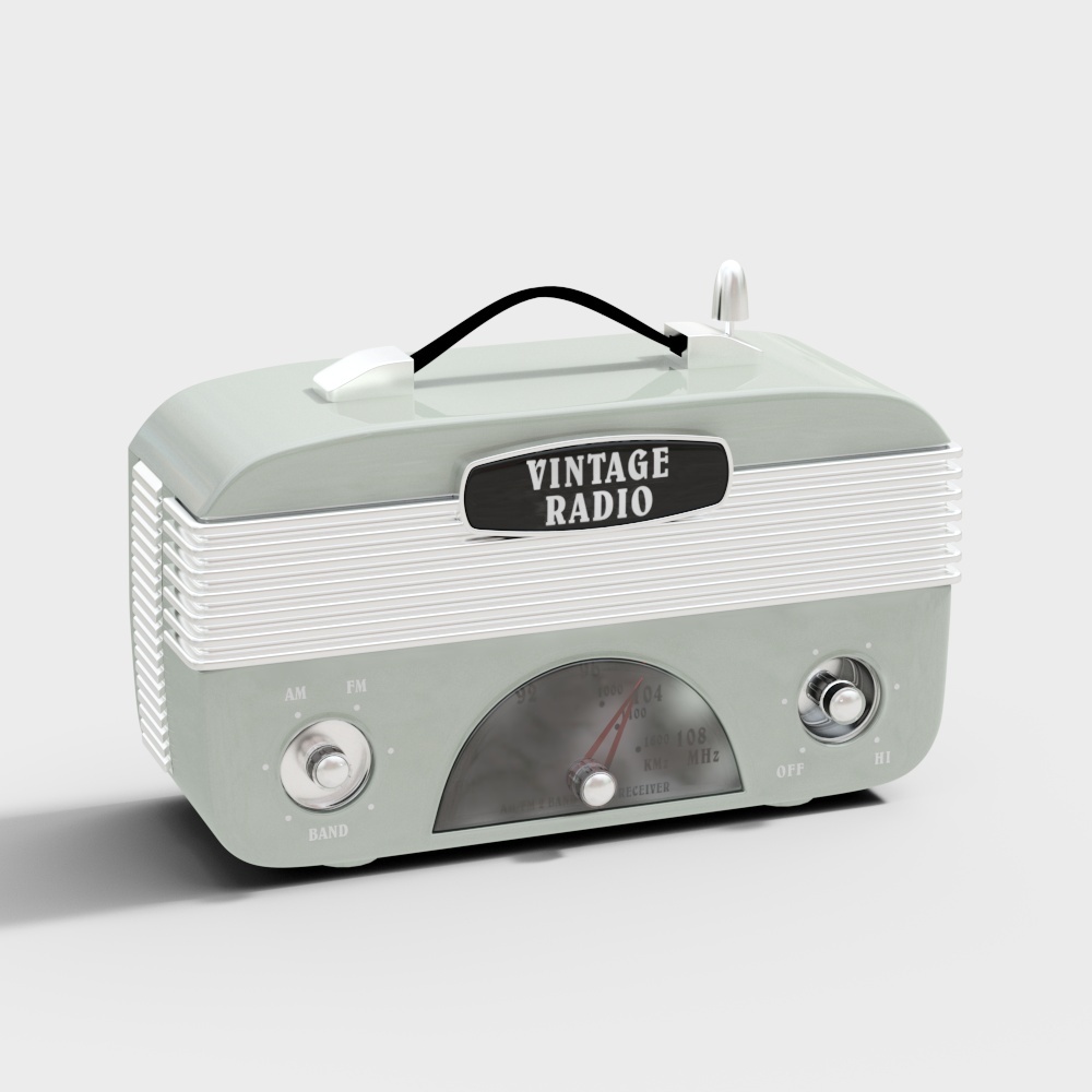 Vintage Radio 3D model with Nostalgic Charm