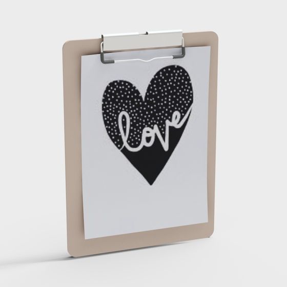 Love Clipboard 3D model