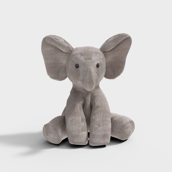 Charming Low-Poly Elephant 3D model