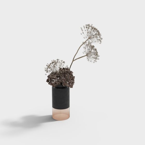 Dry Flower Vase 3D model