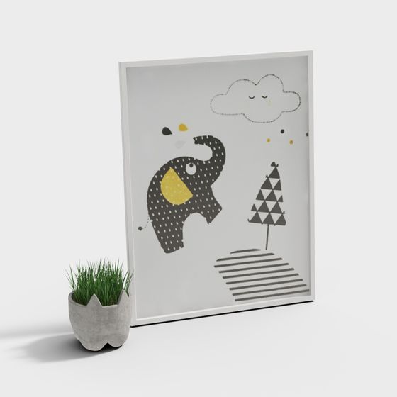 Elephant Dreamer Low-Poly 3D Model