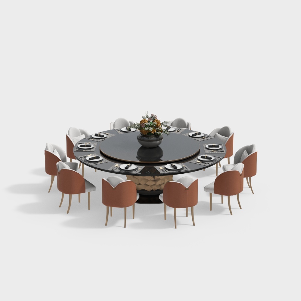 Modern Dining Set - Round Dining Table Chair Set