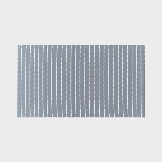 Elegant Low-Poly White Striped Carpet 3D model