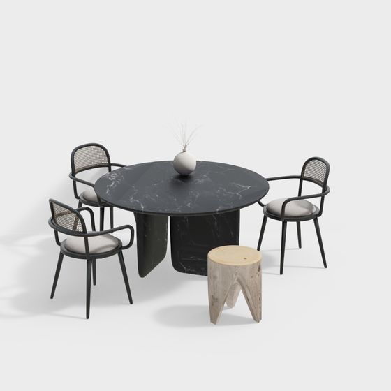 Urban Dining Table Set 3D model