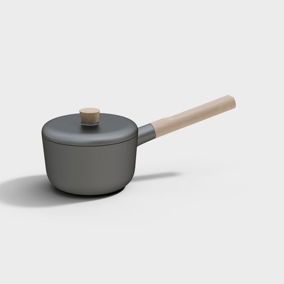 Modern Low-Poly Kitchen Pot 3D model