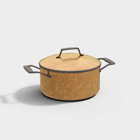 Stylish Vintage Cast Iron Pot 3D model for Creative Projects