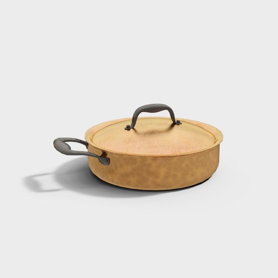 Vintage Cast Iron Pot 3D Model