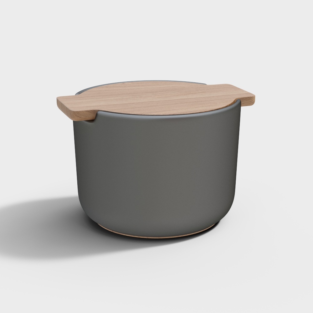 Nordic casserole kitchen pot - wood pot cover