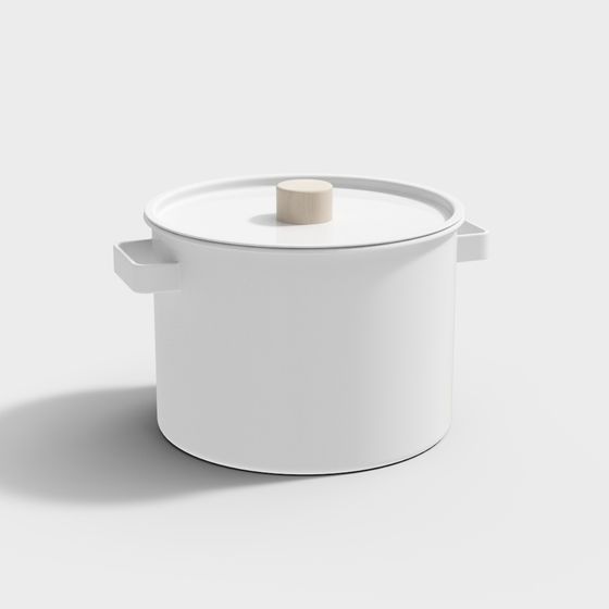 Pot Combination - High Pot 3D Model in Gray