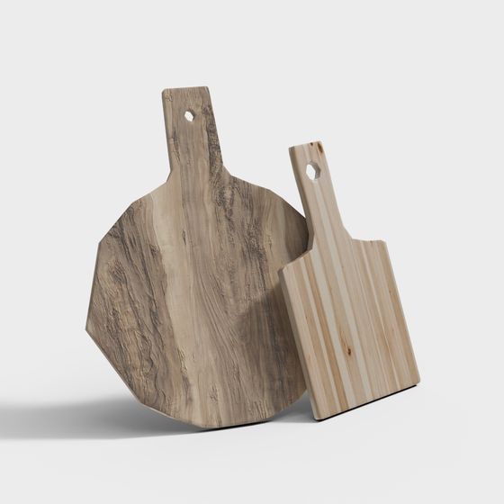 Realistic Wooden Cutting Board 3D model