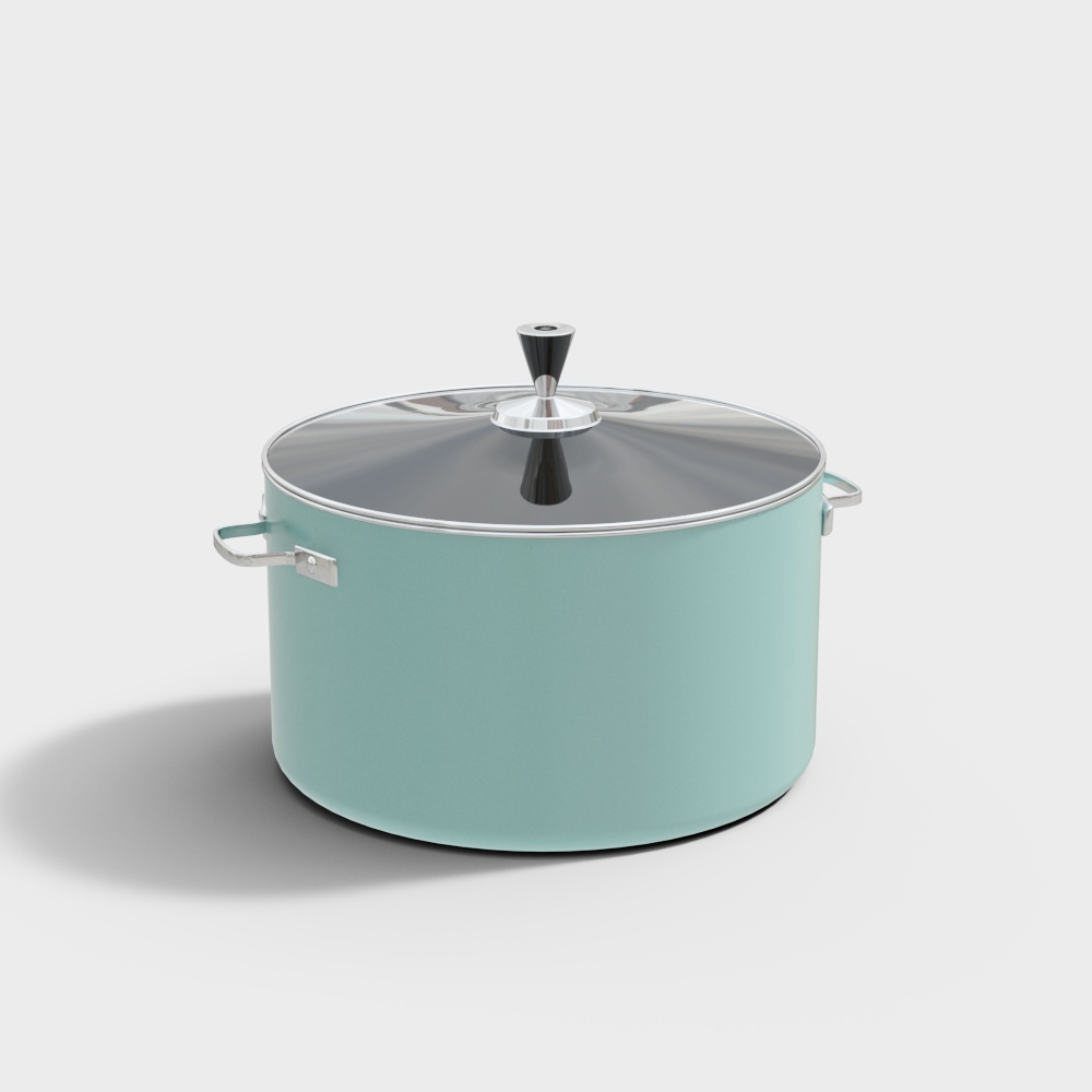 Charming Low Poly Kitchen Cookware 3D Model