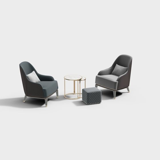 Urban Leisure Chair Set 3D model